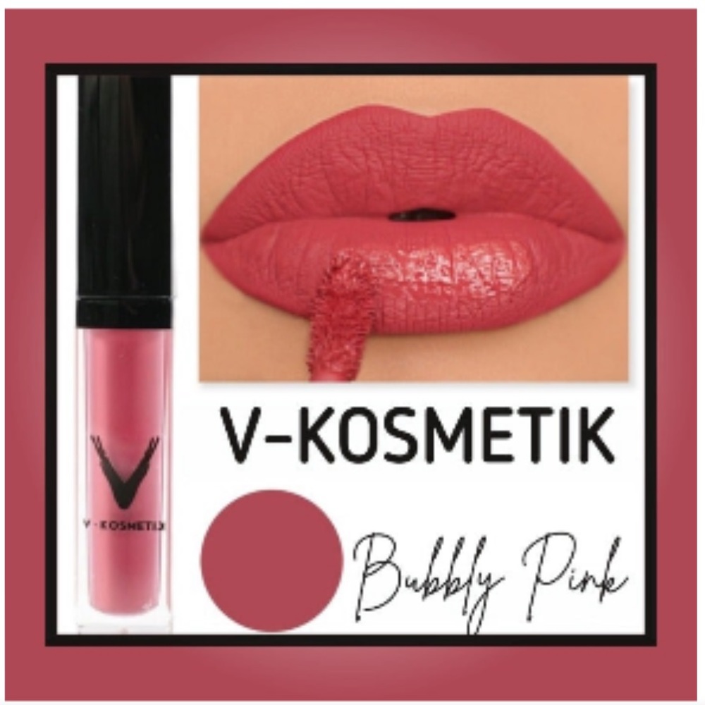 V Kosmetix Liquid Velvet Lipstick in Bubbly NIB
